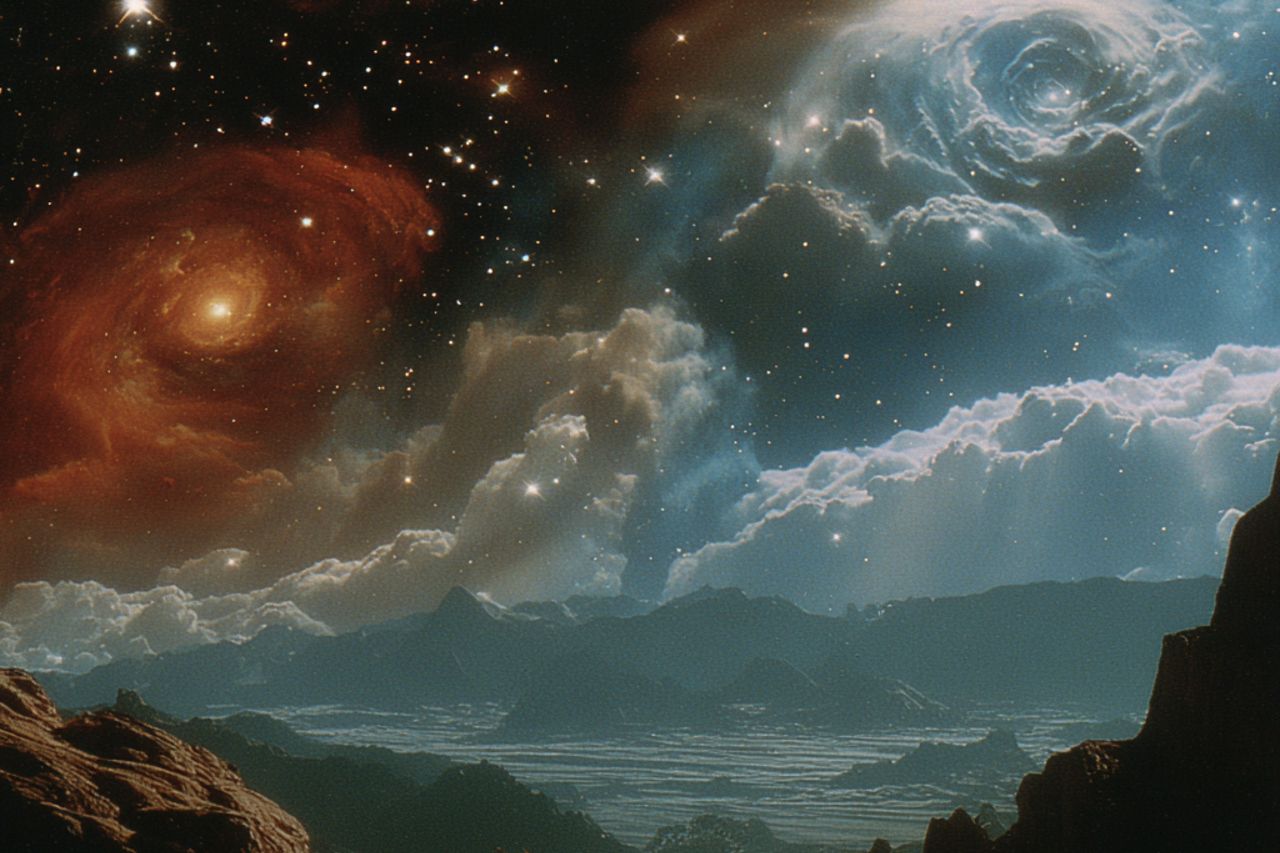 U4592745824 A stunning analog style collage blending galactic 9ed519cb f242 4539 8ee0 c35c0d8ddff9 3